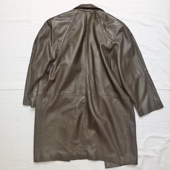 MARC by Andrew Marc Brown Leather Coat - Picture 2 of 8